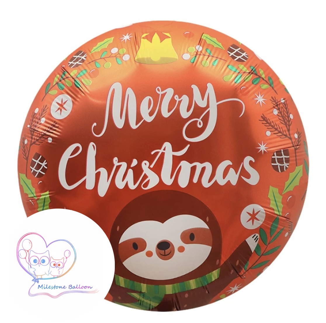 18吋聖誕節鋁膜氣球 (樹懶) Christmas Balloon CC4