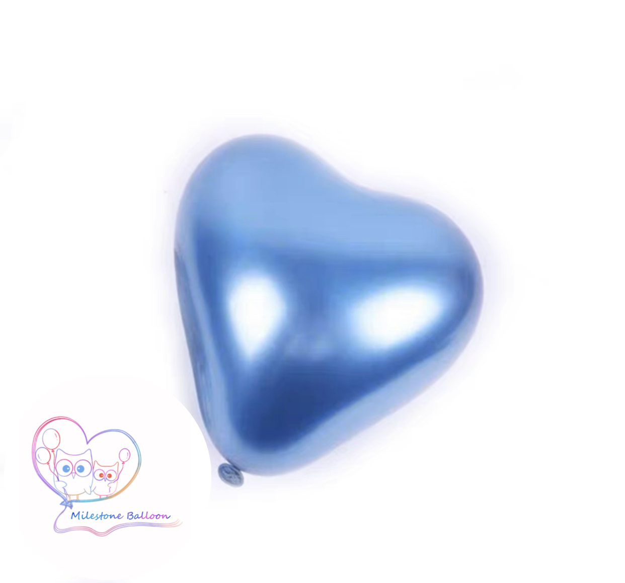 12吋金屬色心形氣球 (寶藍色) (1pc) 12LBHM3