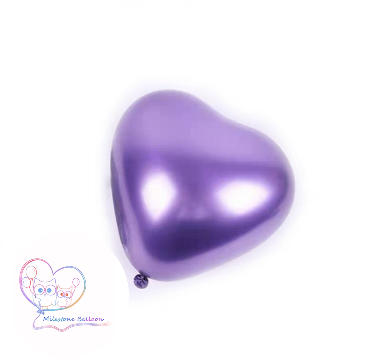 12吋金屬色心形氣球 (紫色) (1pc) 12LBHM5