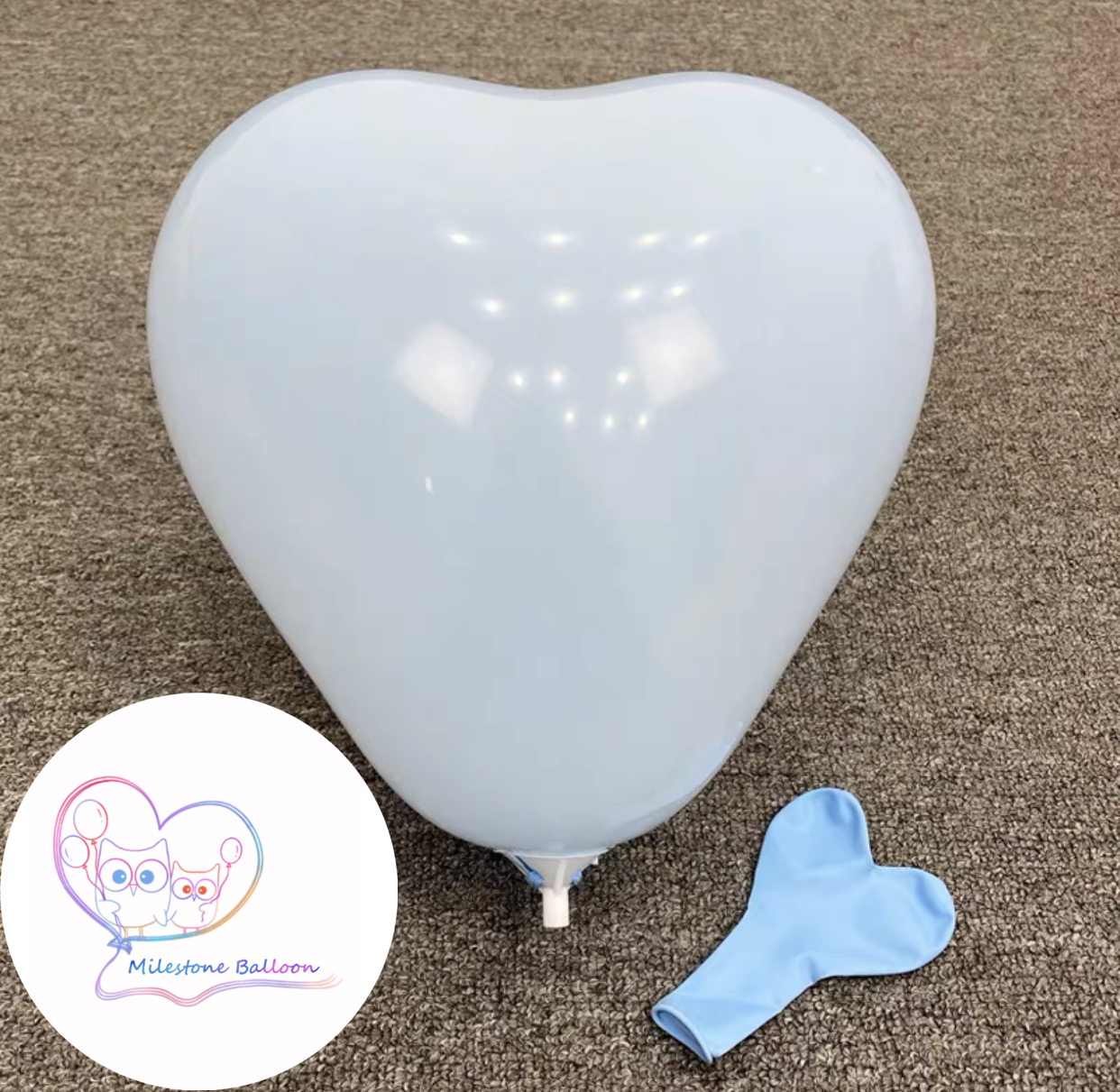 12吋心形氣球 (馬卡龍藍色) (1pc) 12LBHN1