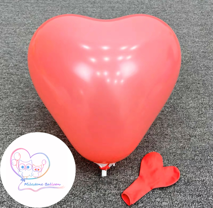 12吋心形氣球 (馬卡龍紅色) (1pc) 12LBHN7