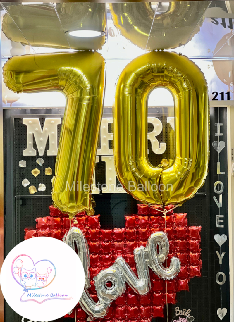 40吋數字0-9鋁膜氣球 (金色) (1pc) 40NU1