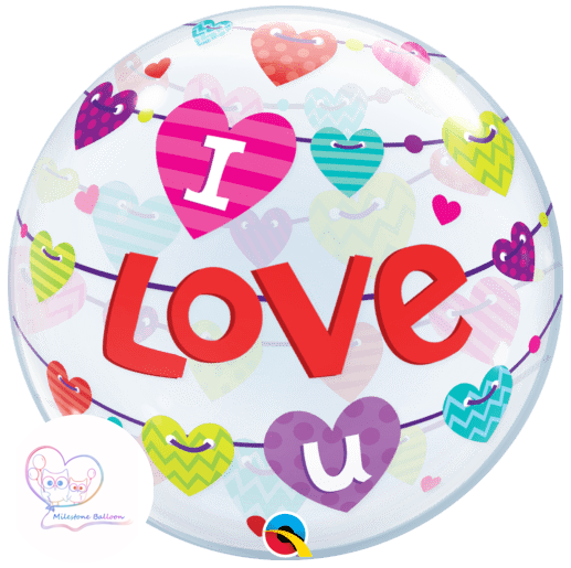 (Made in USA) 22吋 Bubble Balloon (I Love U) 22LQ4