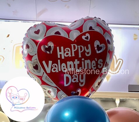 18吋 Happy Valentines Day 情人節鋁膜氣球 (愛心) FBVA2