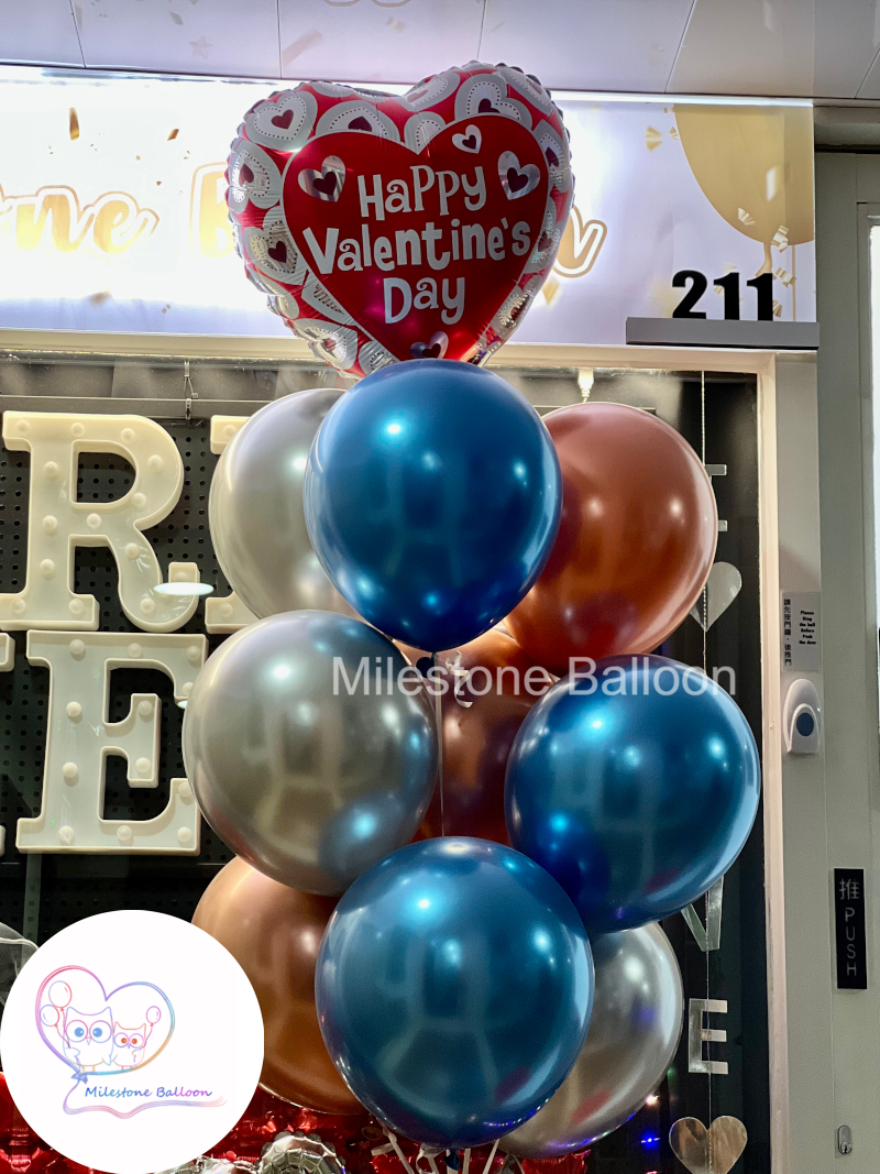 18吋 Happy Valentines Day 情人節鋁膜氣球 (愛心) FBVA2