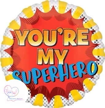 (Made in USA) 17吋 You are my superhero 鋁膜氣球 FBAA14