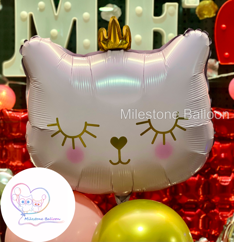 22吋皇冠貓鋁膜氣球 (粉紅色) FBAS31-1