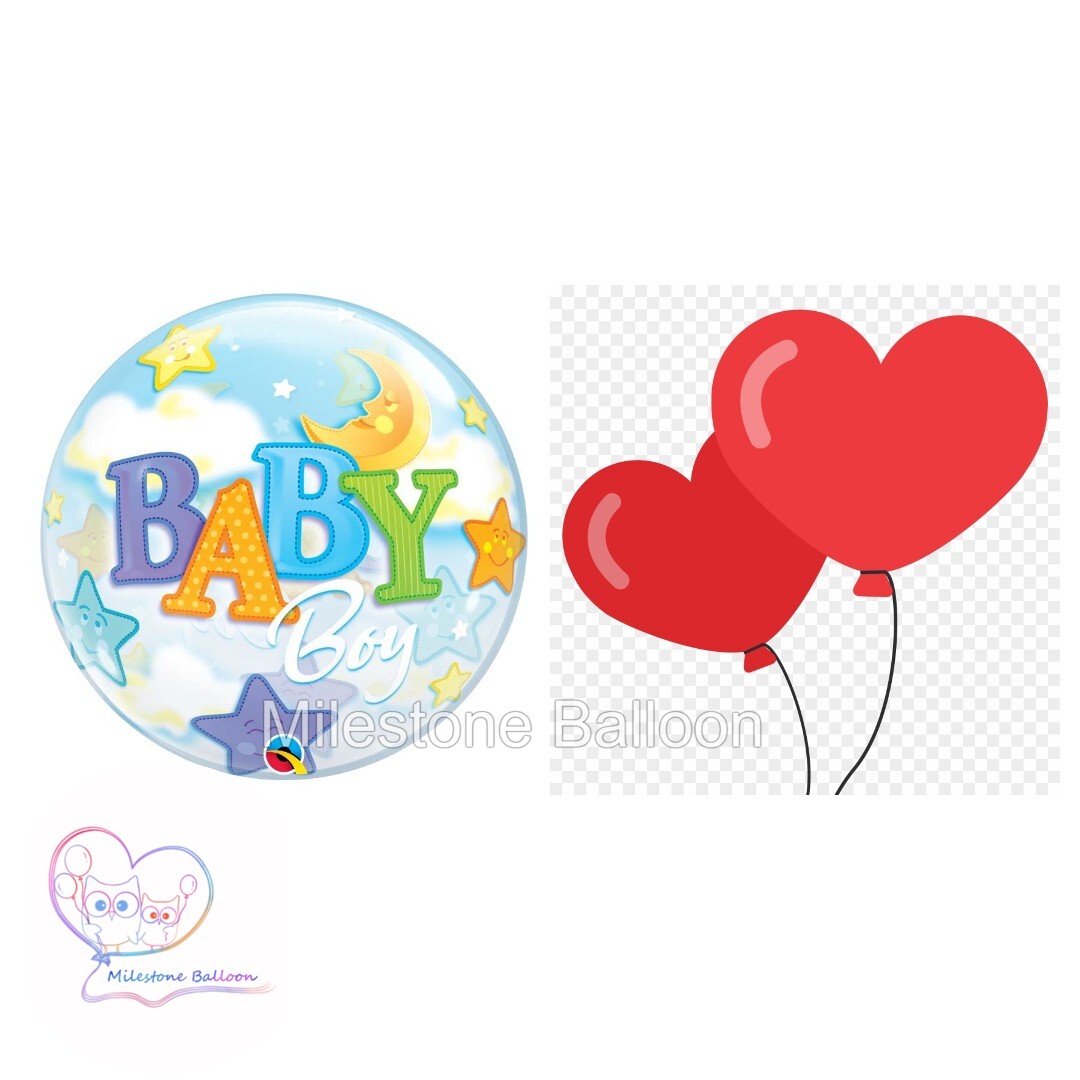 UG2. 美國日本製氦氣球束 (特長飄浮時間) (Baby Boy)