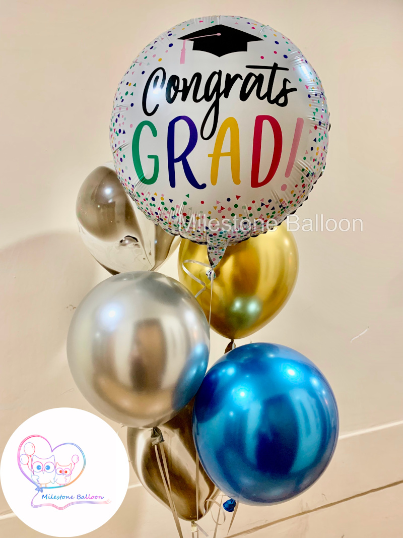 18吋畢業鋁膜氣球 (彩色圓型) FBG3
