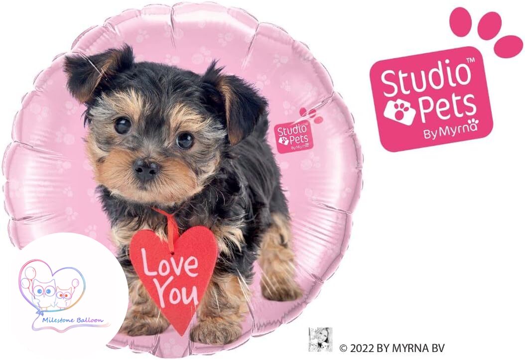 (Made in USA) 18吋派對鋁膜氣球 (Studio Pets Love You Terrier) HT40