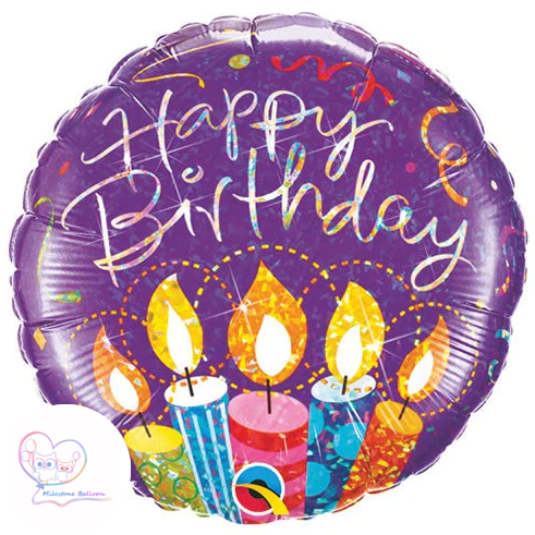 (Made in USA) 18吋生日鋁膜氣球 (Birthday Party Candles) HT41