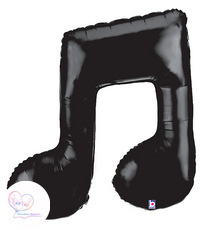 (Made in Italy) 40吋派對鋁膜氣球 (Music Note Double - Black) HT56