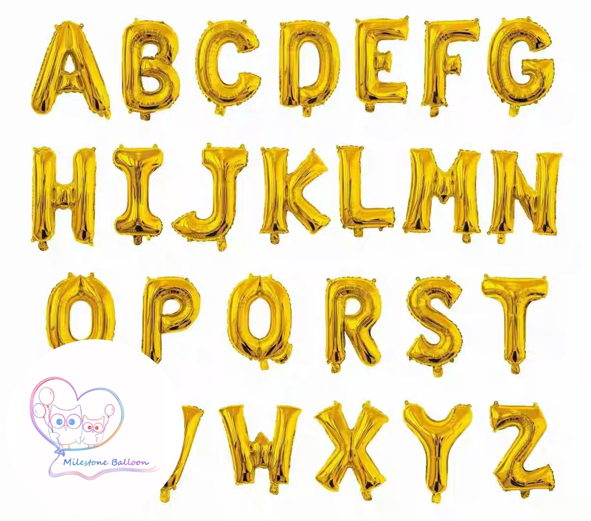 16吋英文字母A-Z鋁膜氣球 (金色) (1pc) FBAZ1-1