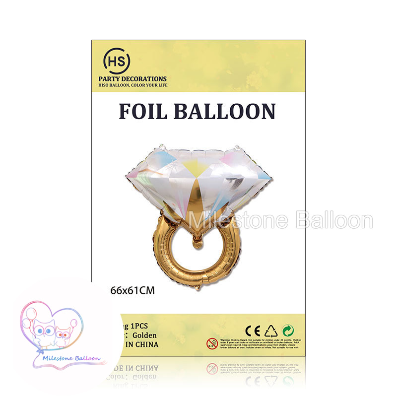 26吋戒指鋁膜氣球 (金色) FBL1-2