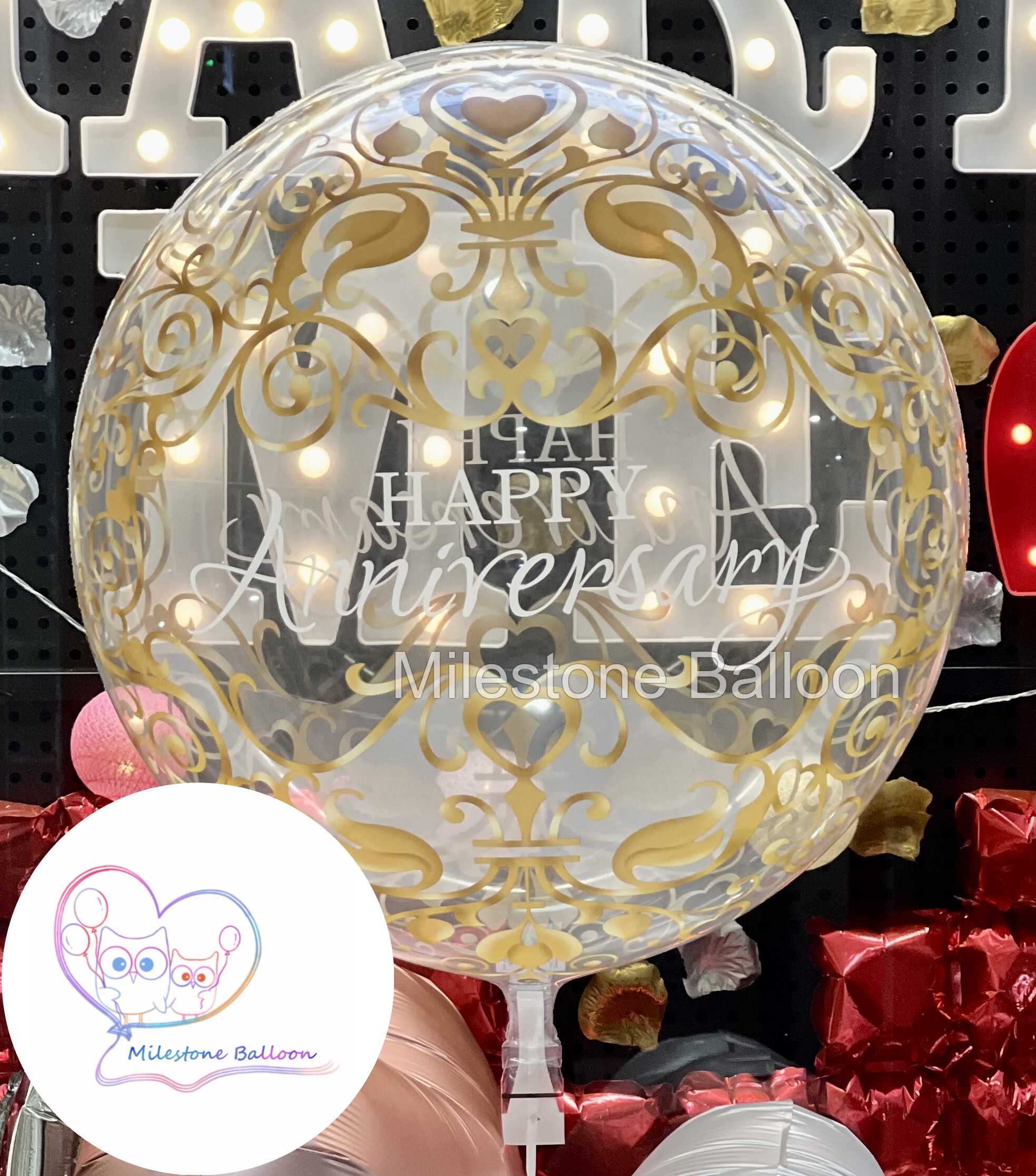22LQ10. 22吋美國日本製水晶氣球 (特長飄浮時間) (記念日)
